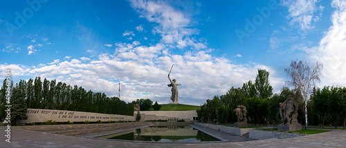 Memorial complex on the Mamayev Hill and the monument Motherland Calls in Volgograd