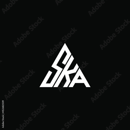 SKA letter logo creative design. SKA unique design 