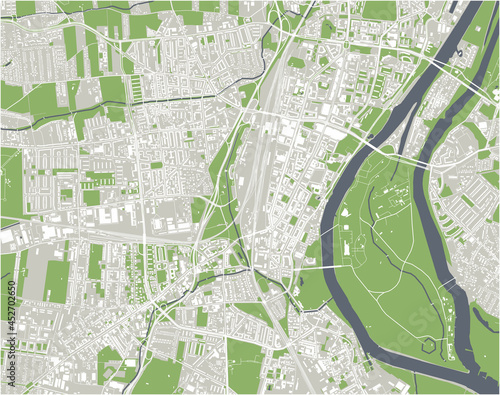 map of the city of Magdeburg, Germany