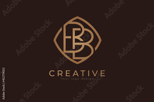 initial letter BB Monogram logo, usable for personal, wedding, branding and business logos, Flat Logo Design Template, vector illustration