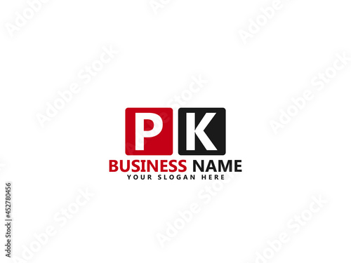 PK P&K Letter Type Logo, Creative pk Logo icon design