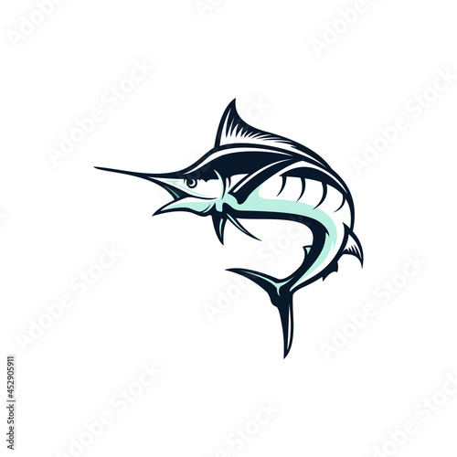 marlin fish isolated vector good for illustration or logo design