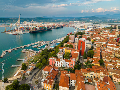 Koper or Capodistria Coastal City and Port on Adriatic Coast in Slovenia