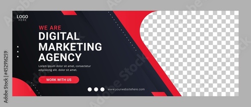 Corporate business digital agency social media cover banner template
