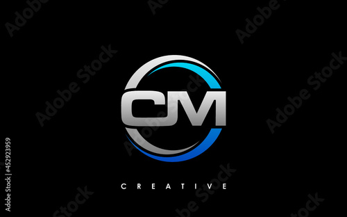 CM Letter Initial Logo Design Template Vector Illustration