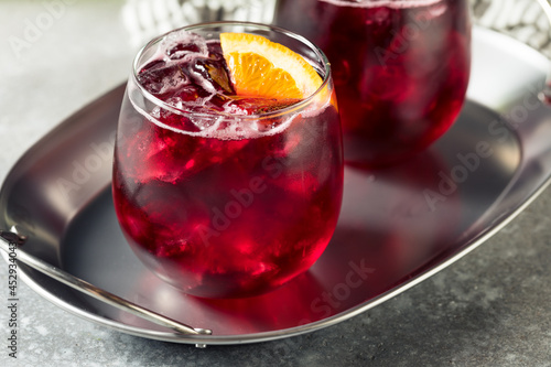 Boozy Refreshing Cold Red Wine Spritzer