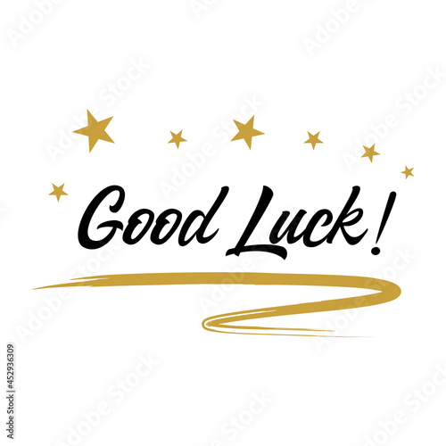 Good luck handwritten lettering vector illustration