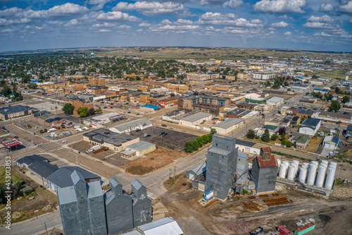 Aerial View of Williston in the Bakken Oil Fields of North Dakota