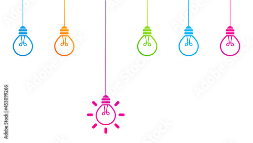 lampadina, idea, colori, creatività, idee 
