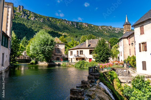 Village of Florac-Trois-Rivières, Lozère, Massif Central, France