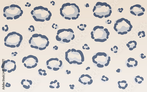 Snow leopard ounce irbis print texture. Vector illustration background