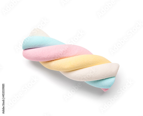 Tasty marshmallow on white background