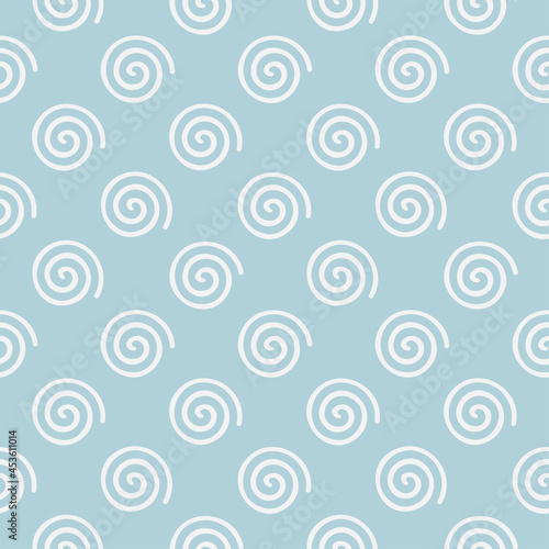 Abstract dizzy white spiral seamless pattern background