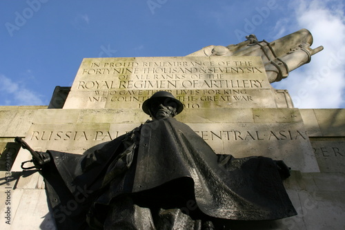 Close-up of the Royal Artillery Memorial, London, UK.