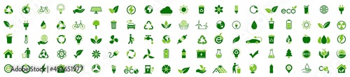 Ecology icon set. Ecofriendly icon, nature icons set on white background. Vector illustration