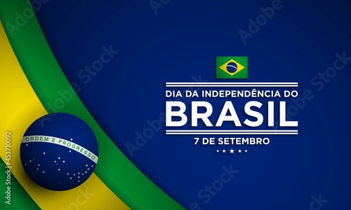 Brazil Independence Day Background Design Template.