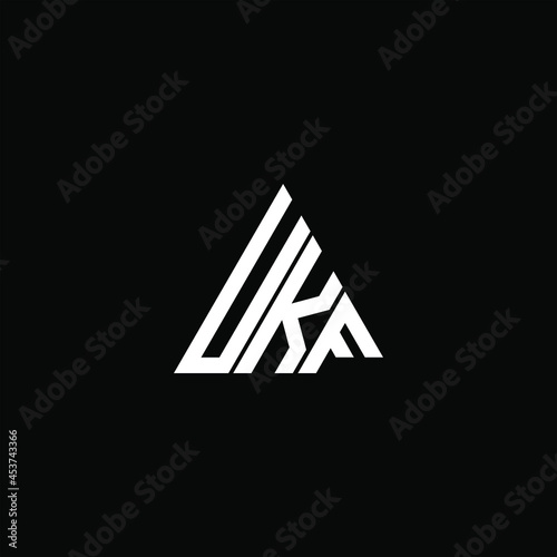 UKF letter logo creative design. UKF unique design