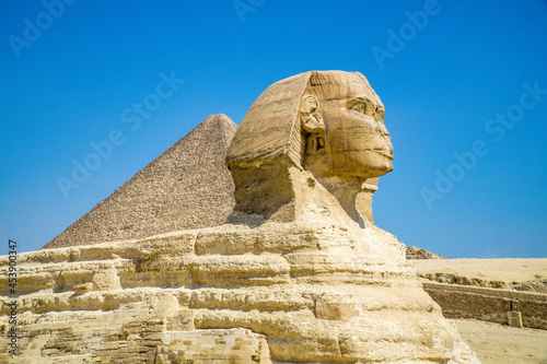 sphinx and pyramid