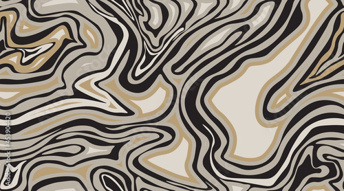 Retro liquid coffee background, brown marble seamless pattern. Vector illustration, EPS 10