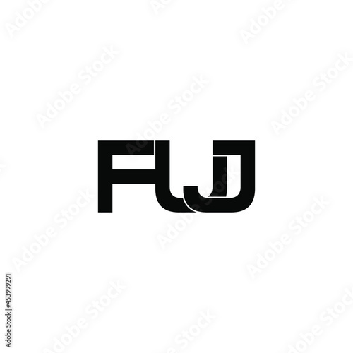 fuj initial letter monogram logo design