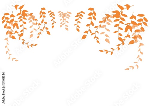 autumn leaves on white background -illustration design 