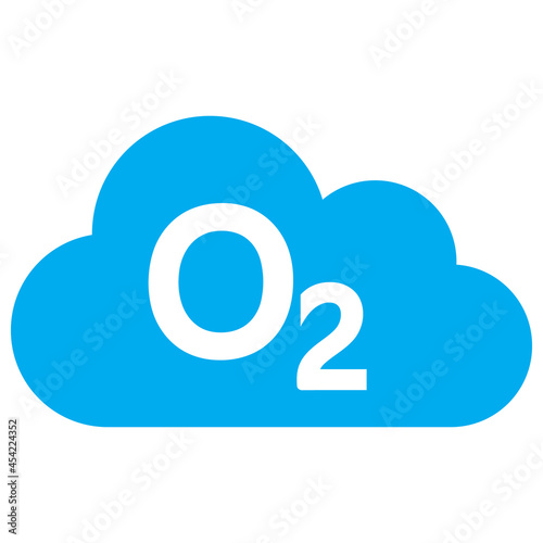 Oxygen gas icon with flat style. Isolated vector oxygen gas icon image, simple style.