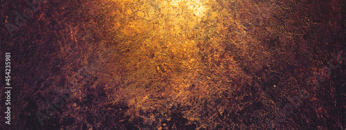 Rust and oxidized metal background, banner. Grunge rusted metal texture. Old worn metallic iron panel