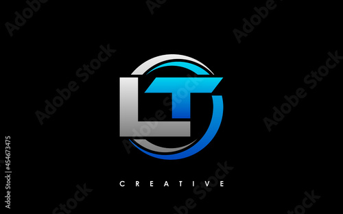 LT Letter Initial Logo Design Template Vector Illustration