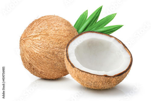 coconut on a white