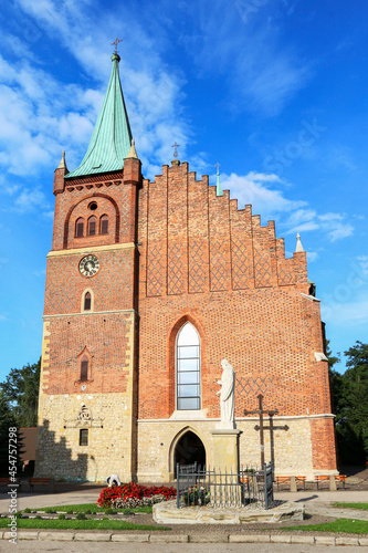 ZATOR, POLAND - AUGUST 28, 2021: Roman Catholic Church of st. Wojciech and Jerzy in Zator.