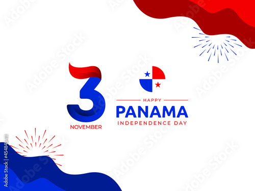 3 november panama independence day background vector image.