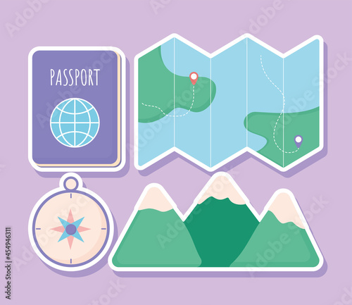 four travel sticker