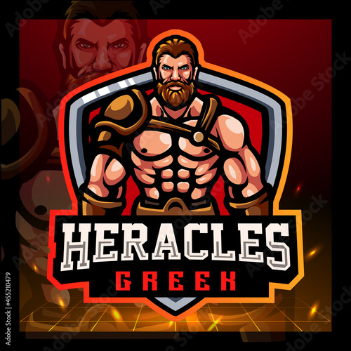 Heracles mascot. esport logo design 
