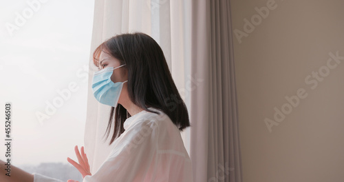 woman stays home quarantine