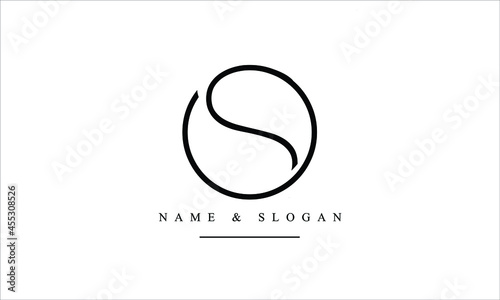 SO, OS, S, O abstract letters logo monogram