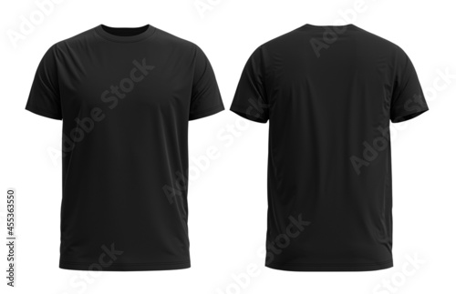 3D HQ Rendered T-shirt. With detailed and Texture. Color [ BLACK ]
