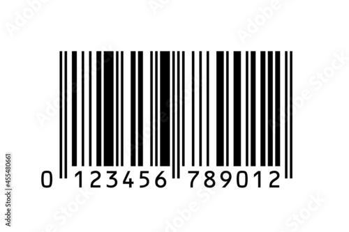 EAN-13 barcode isolated on white background. Vector