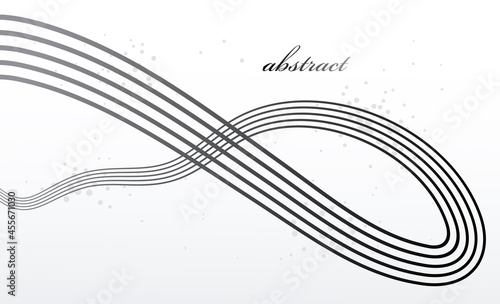 Abstract elegant grey curvy thin lines vector abstract background, elegant light stripy design element, template for banner or poster and other ads.