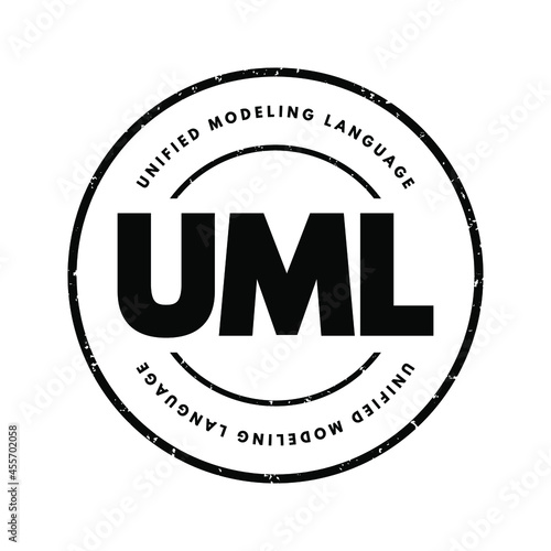 UML - Unified Modeling Language acronym, technology concept background