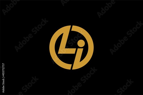Letter LI logo design vector. Abstract font logo design.