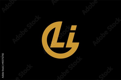 Letter LI logo design vector. Abstract font logo design.