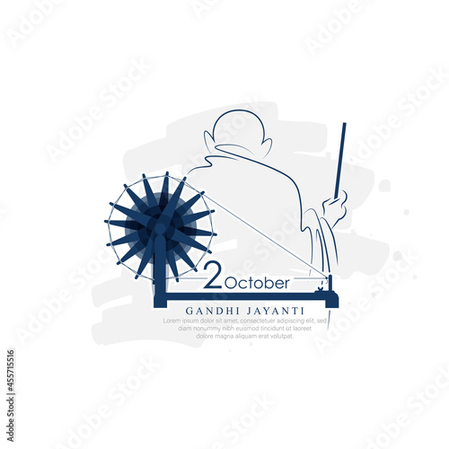 Gandhi jayanti vector illustration.