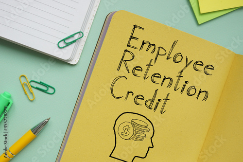 Employee Retention Credit ERC is shown on the business photo using the text