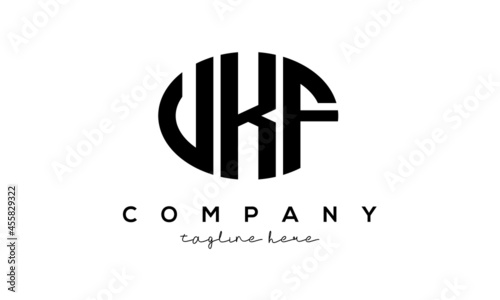 UKF three Letters creative circle logo design