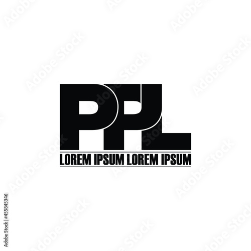 PPL letter monogram logo design vector