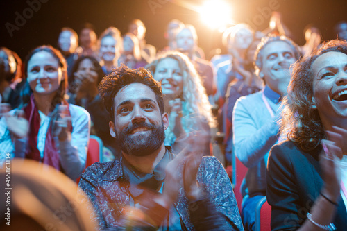 Enthusiastic audience cheering