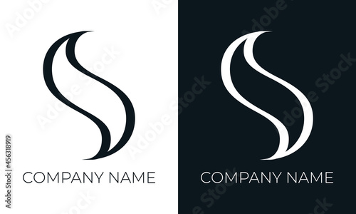 Initial letter s logo vector design template. Creative modern trendy s typography and black colors.