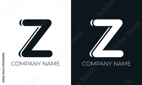 Initial letter z logo vector design template. Creative modern trendy z typography and black colors.
