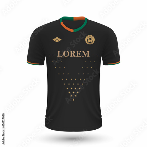 Realistic soccer shirt Venezia 2022, jersey template for football kit