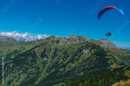 paraglider over the mountains, Austria